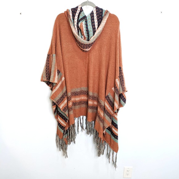 easel Sweaters Easel Los Angeles Poncho Ruana Plus Size Womens 2x